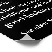 Skiën Definitie Funny Ski Sport Lover Poster (Hoek)