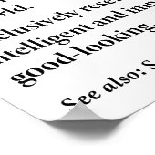 Skiën Definitie Grappige Ski Sport Lover Skiërs Poster (Hoek)