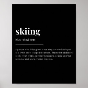 Skiën Definitie Woordenboek Ontwerp Poster