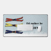 Skiën Design Desk Mat (Keyboard & Muis)