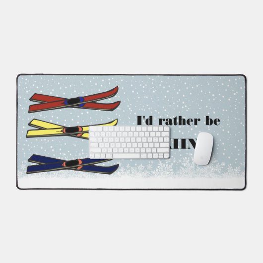 Skiën Design Desk Mat (Keyboard & Muis)