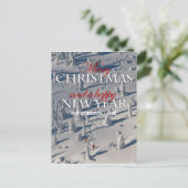 Skiën door de Snowghosts Feestdagenkaart (Staand voorkant)