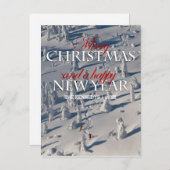 Skiën door de Snowghosts Feestdagenkaart (Voorkant / Achterkant)