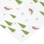 Skiën downhill moderne winter korte tafelloper (Hoek)