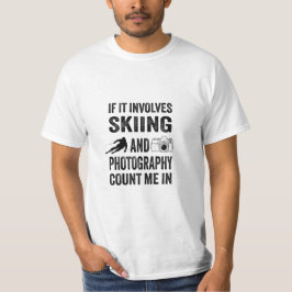 Skiën en fotografie - Cadeau voor sportfotograaf T-shirt