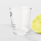 Skiën en martini's shot glas (Rechts)