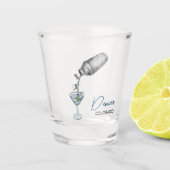 Skiën en martini's shot glas (Voorkant)