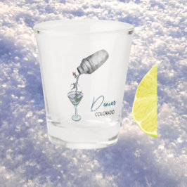 skien en martini's shot glas