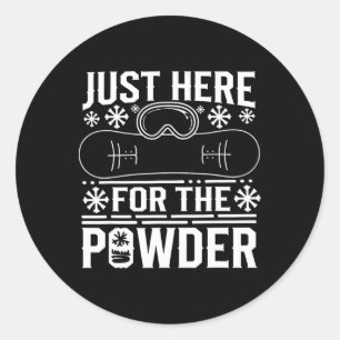 Skiën en snowboarden Beginner Winter Sports Ent Ronde Sticker