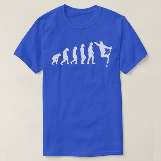 Skiën Evolutie Cadeau 1 T-shirt (Design voorkant)