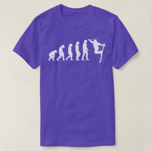 Skiën Evolutie Cadeau 2 T-shirt (Design voorkant)