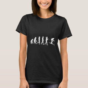 Skiën Evolutie Wintersport Afdaling Ski Snowboa T-shirt