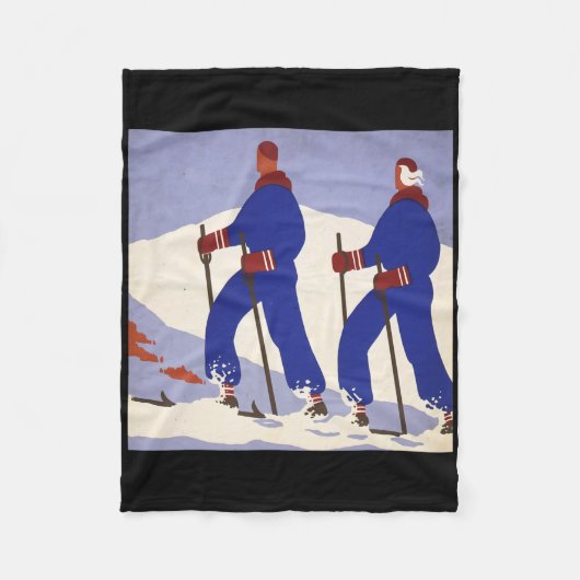 Skiën fleece deken (Voorkant)