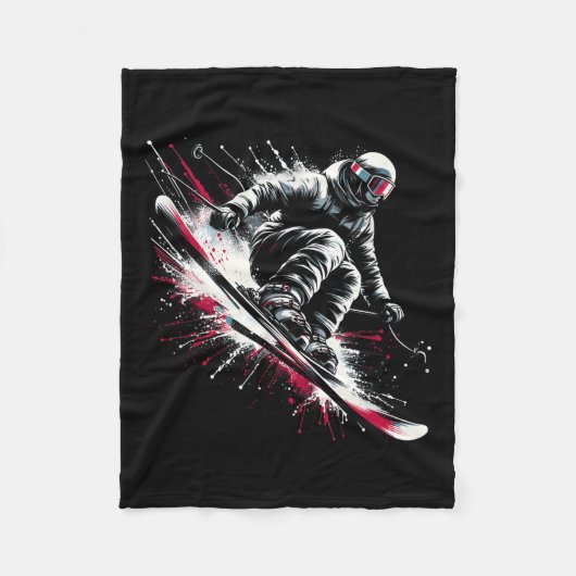 Skiën Freestyle Skiën Freeski Winter Extreme Sport Fleece Deken (Voorkant)