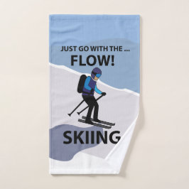Skiën gaat gewoon met de flow skiën handdoek