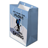 Skiën gaat gewoon met de flow skiën medium cadeauzakje (Achterkant Gekanteld)