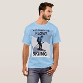 Skiën gaat gewoon met de flow skiën t-shirt (Voorkant volledig)