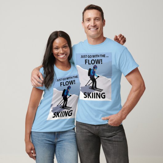 Skiën gaat gewoon met de flow skiën t-shirt (Unisex)