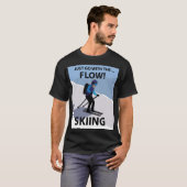 Skiën gaat gewoon met de flow skiën t-shirt (Voorkant volledig)