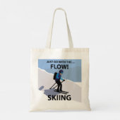 Skiën gaat gewoon met de flow skiën tote bag (Achterkant)