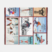 skiën, geboren uit skier sneeuwwintersport fleece deken (Voorkant (Horizontaal))