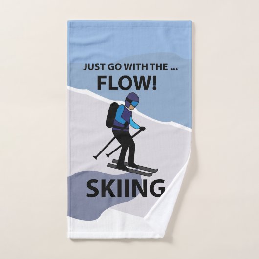 Skiën Gewoon Mee Met De Stroom Skiën Handdoek (Handdoek)