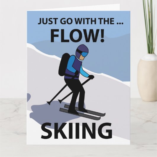 Skiën Gewoon Mee Met De Stroom Skiën Kaart (Voorkant)