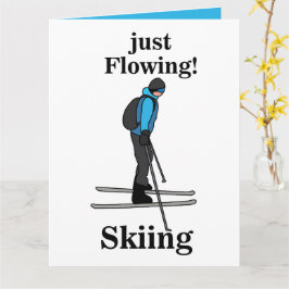 Skiën Gewoon Stromende Skiër Kaart