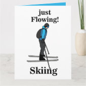 Skiën Gewoon Stromende Skiër Kaart (Voorkant)