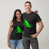 Skiën - Groen T-shirt (Unisex)