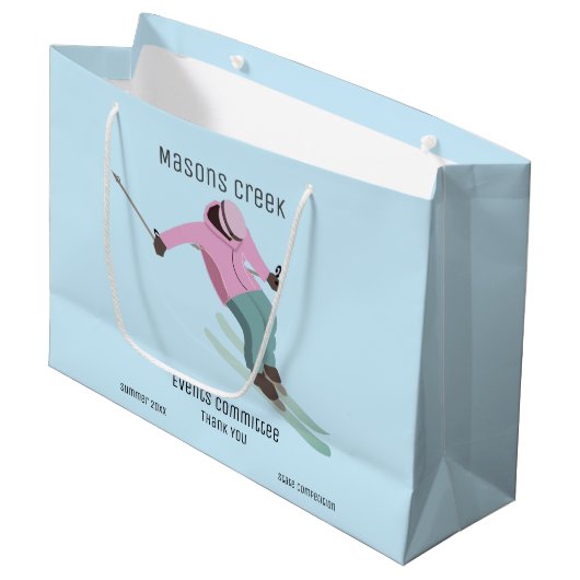 Skiën Groot Cadeauzakje (Voorkant Gekanteld)