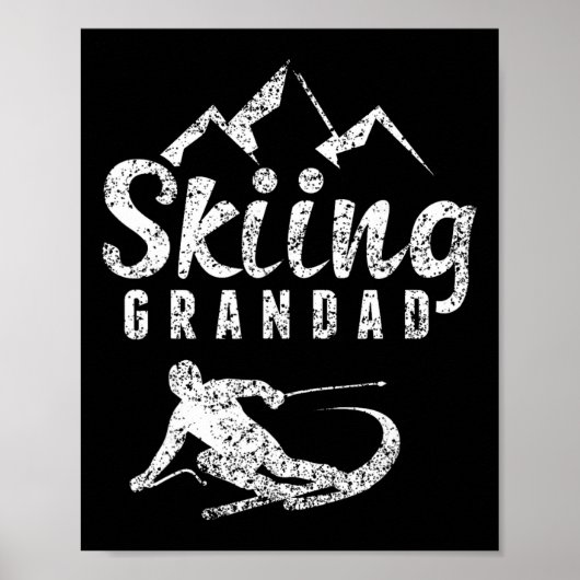 Skiën Grootvader Skiloper Ski Opa Poster (Voorkant)