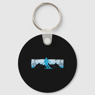 Skiën Hartslag Ski-cadeau voor Skiërs Sleutelhanger
