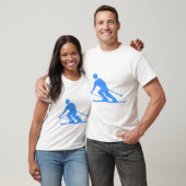 Skiën - Hemelblauw T-shirt (Unisex)