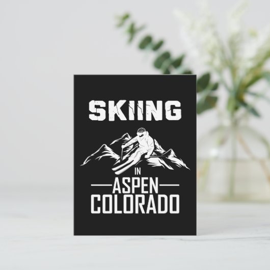 Skiën in Aspen, Colorado Briefkaart (Staand voorkant)