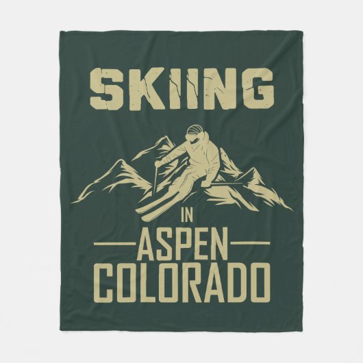 Skiën in Aspen, Colorado Fleece Deken (Voorkant)