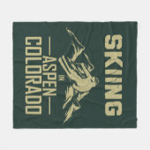 Skiën in Aspen, Colorado Fleece Deken (Voorkant (Horizontaal))