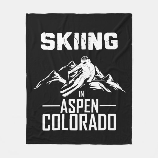 Skiën in Aspen, Colorado Fleece Deken (Voorkant)
