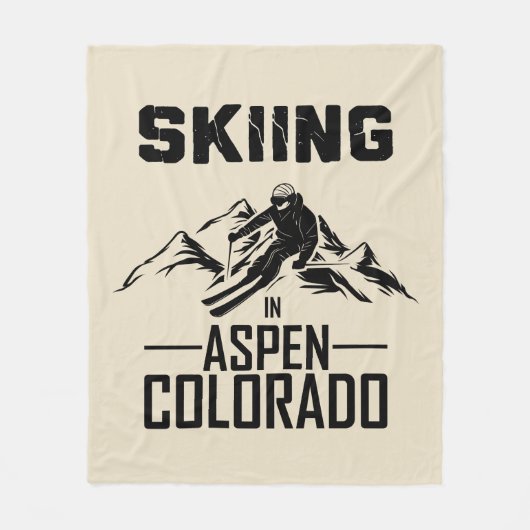 Skiën in Aspen, Colorado Fleece Deken (Voorkant)
