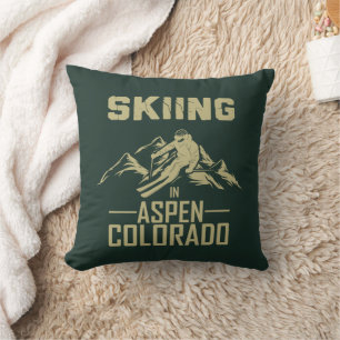 Skiën in Aspen, Colorado Kussen