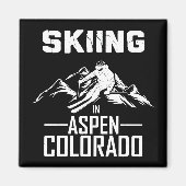 Skiën in Aspen, Colorado Magneet (Voorkant)