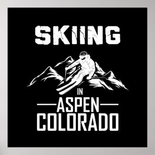 Skiën in Aspen, Colorado Poster