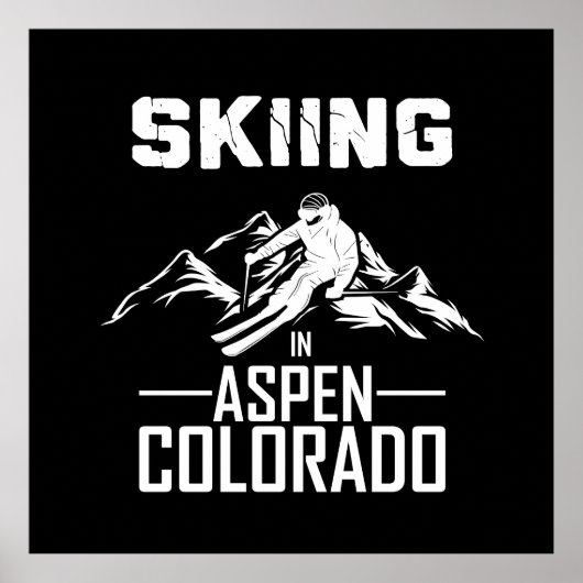 Skiën in Aspen, Colorado Poster (Voorkant)