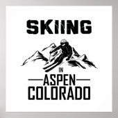 Skiën in Aspen, Colorado Poster (Voorkant)