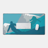 Skiën in bergen - Abstracte illustratie van kieren Bureaumat (Keyboard & Muis)