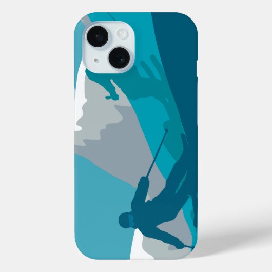 Skiën in bergen - Skiers Case-Mate iPhone Case (Achterkant)