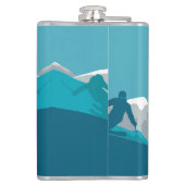 Skiën in bergen - Skiers Heupfles (Achterkant)