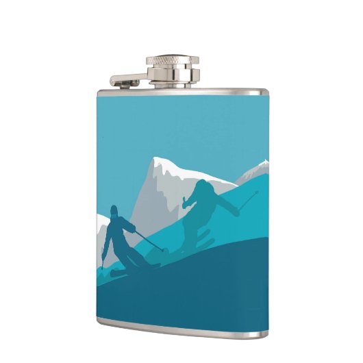 Skiën in bergen - Skiers Heupfles (Links)