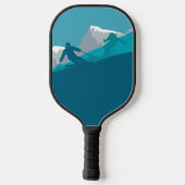 Skiën in bergen - Skiers Pickleball Paddle (Achterkant)