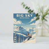 Skiën in Big Sky Montana Reizen Briefkaart (Staand voorkant)